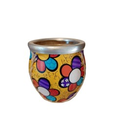 Mate Vidrio Forrado Floreale